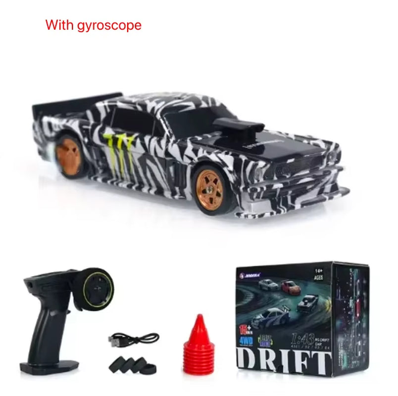 AutoModel 2.4G 1/43 RC Drift Car 4WD High-Speed Mini Racing Model