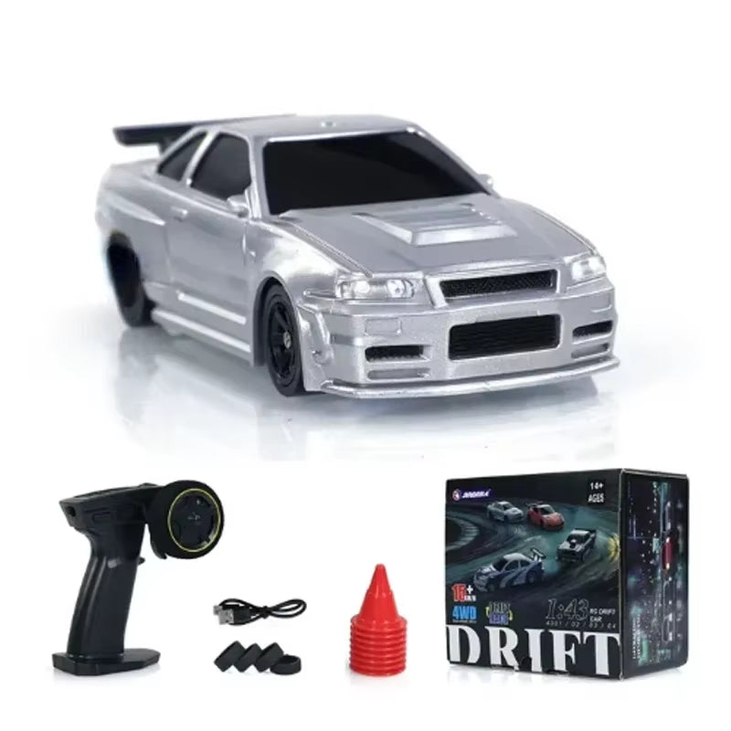 AutoModel 2.4G 1/43 RC Drift Car 4WD High-Speed Mini Racing Model