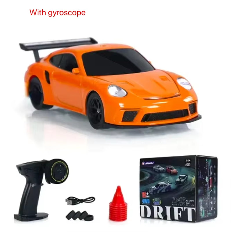 AutoModel 2.4G 1/43 RC Drift Car 4WD High-Speed Mini Racing Model