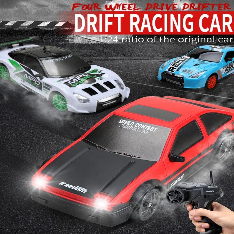 2.4G High Speed Drift Rc Car 4WD Toy Remote Control AE86 Model GTR Vehicle Car RC Racing Cars